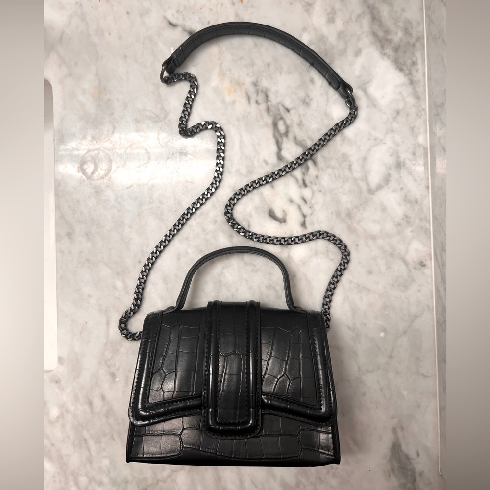 Zara Croc Mini Bag With Strap